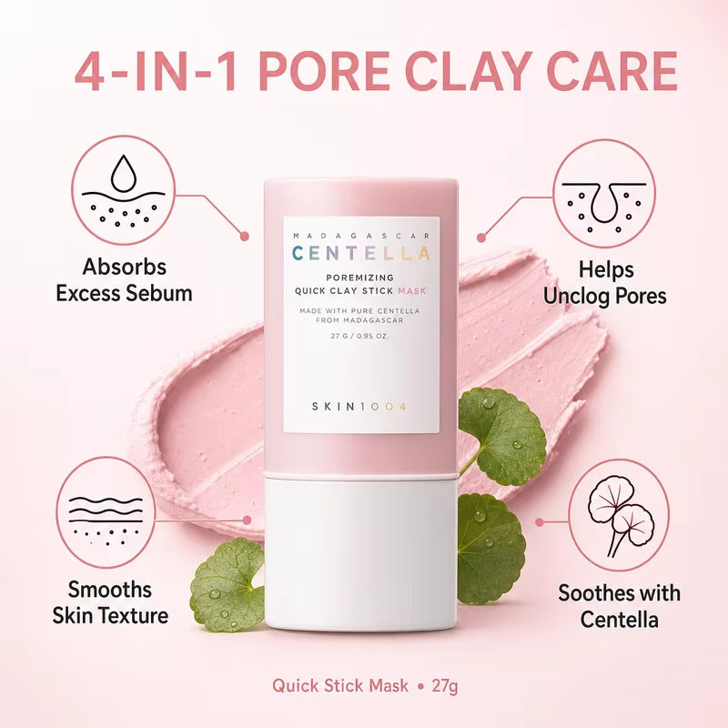 Bentonite Clay Mask - 韓国スキンケア センテラ ポアミニマイジング クイッククレイ スティックマスク 顔用保湿鎮静毛穴ケアマスク