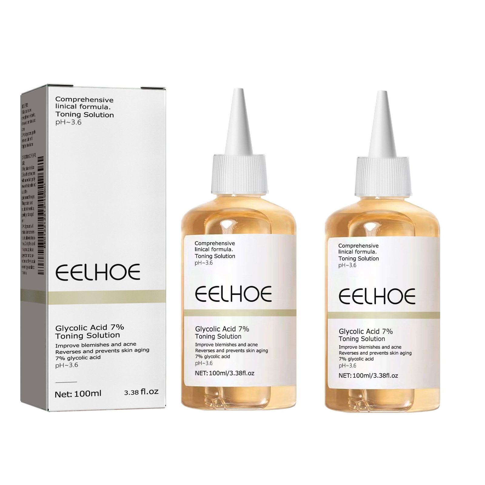 Lactic Acid Toner - グリコール酸 7% 調色ソリューション通常のにきび除去リフティング引き締めしわ輝くフェイシャルスキンケアグリコール酸トナー