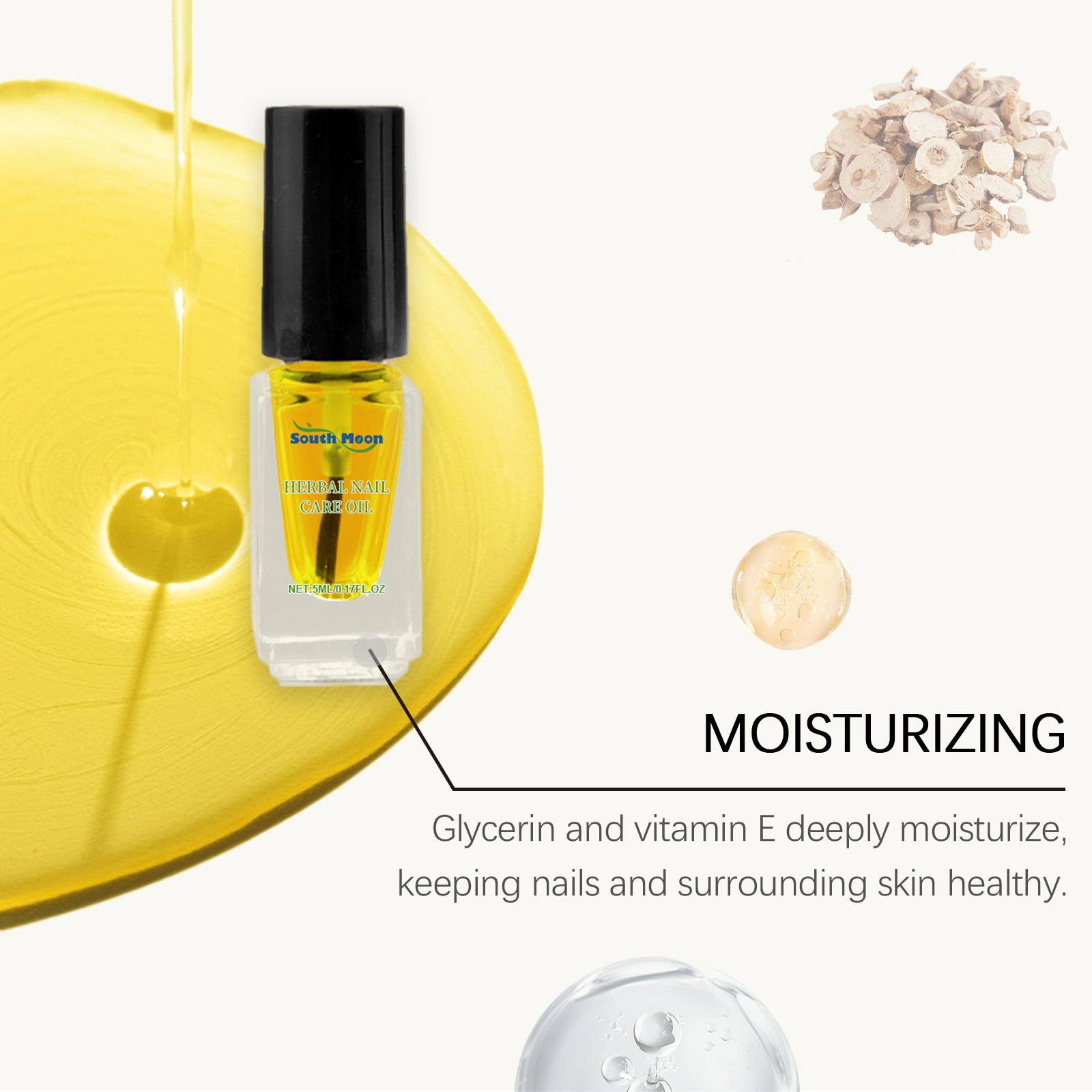 サウスムーンハーバルネイルオイル、甘皮を柔らかくし、爪を強化 - Skincare Herbal のレビューと価格