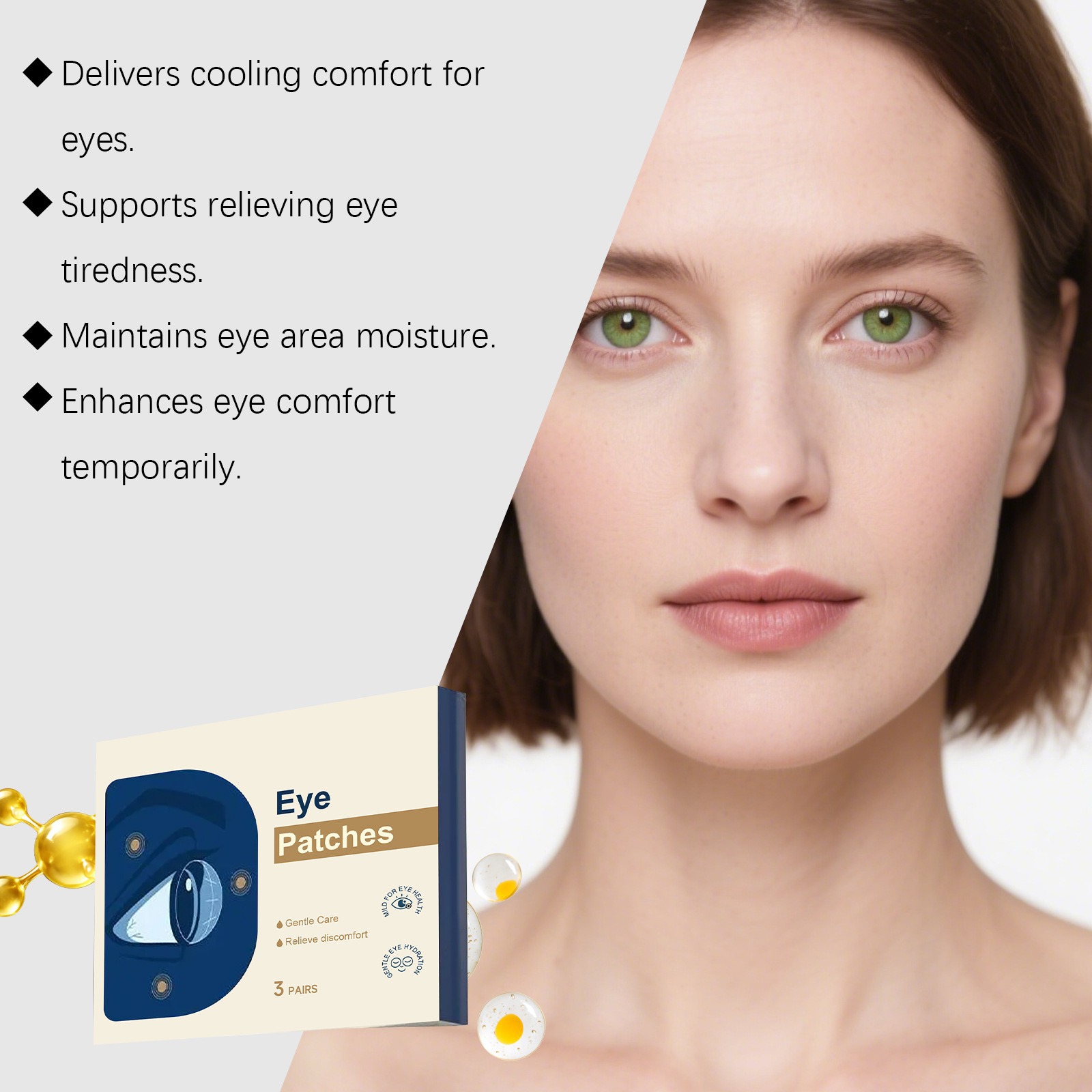 ミントアイスリーピングパッチは、冷却効果があり、疲れを和らげ - Skincare Herbal のレビューと価格