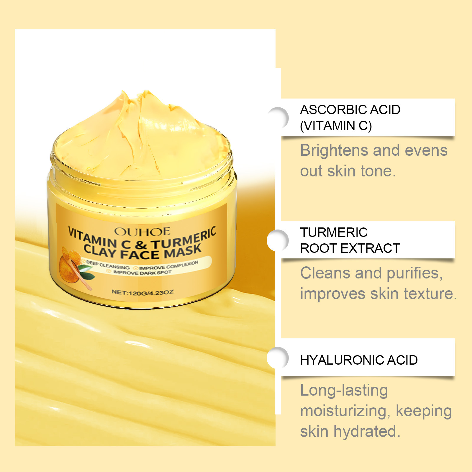 ウコンビタミンCフェイシャルマスク　ディープクレンジング　保 - Bentonite Clay Mask のレビューと価格