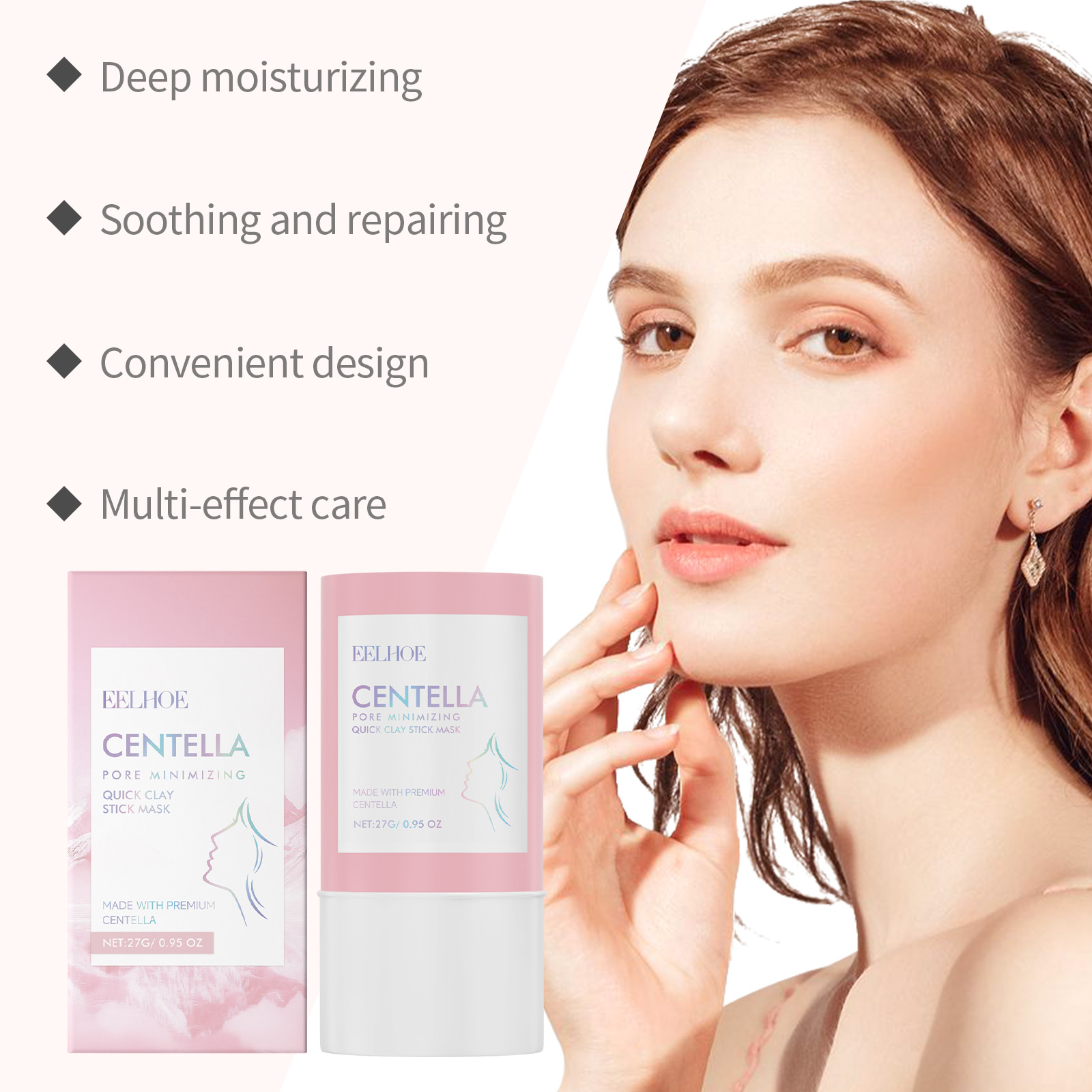 ツボクサ フェイシャル クレイ マスク スティック 毛穴縮小 - Bentonite Clay Mask のレビューと価格