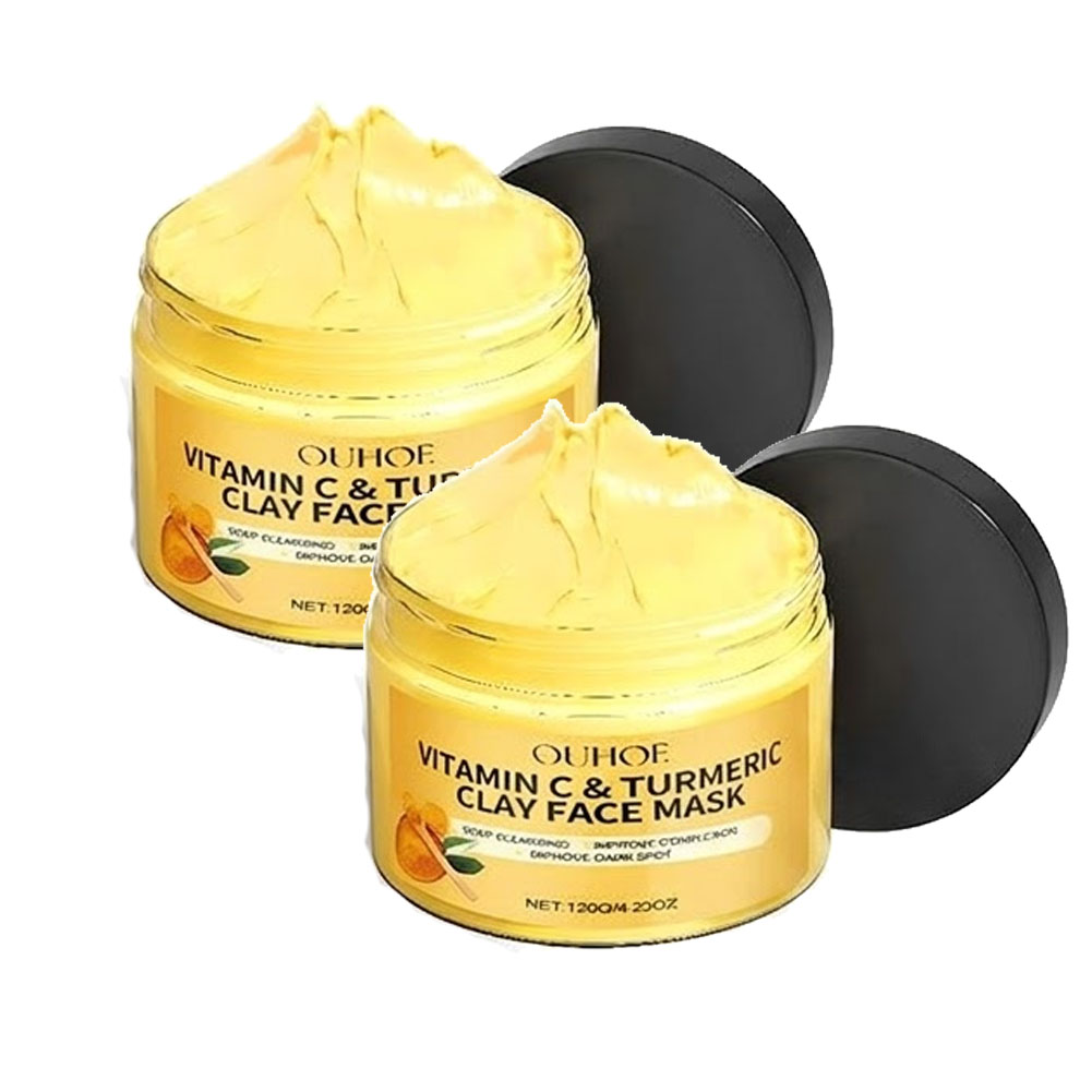 ターメリックビタミンCクレイマスク、くすみやニキビができやす - Bentonite Clay Mask のレビューと価格